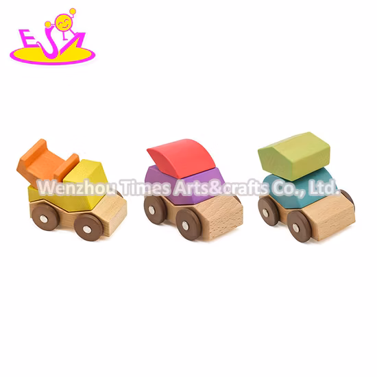 Conjunto de mini trem magnético de madeira por atacado para crianças W04A481