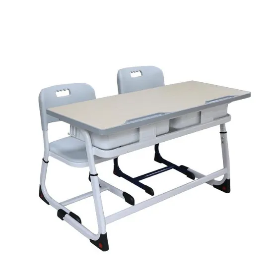  Mesa Mesa Assento de aço de madeira Cadeira de assento de mesa de trem;  Conjunto de móveis educacionais infantis para estudo de estudantes